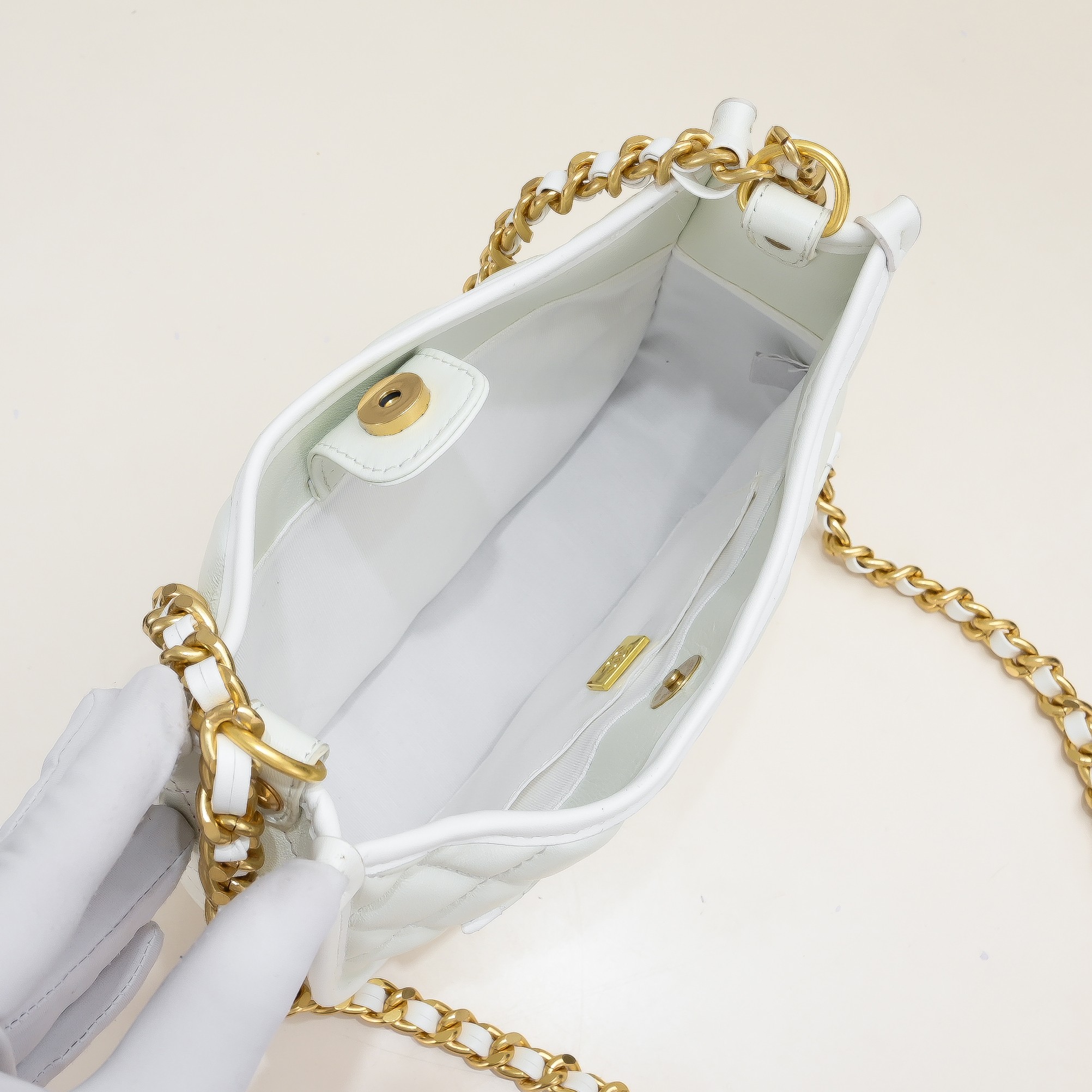 Chanel 24S Half Moon  Hobo Underarm Bag  Shoulder Bag Handbag