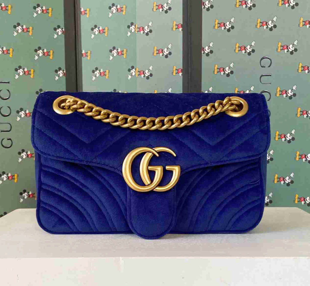 Gucci GG Marmont Velvet Mini Shoulder Bag (Replica)