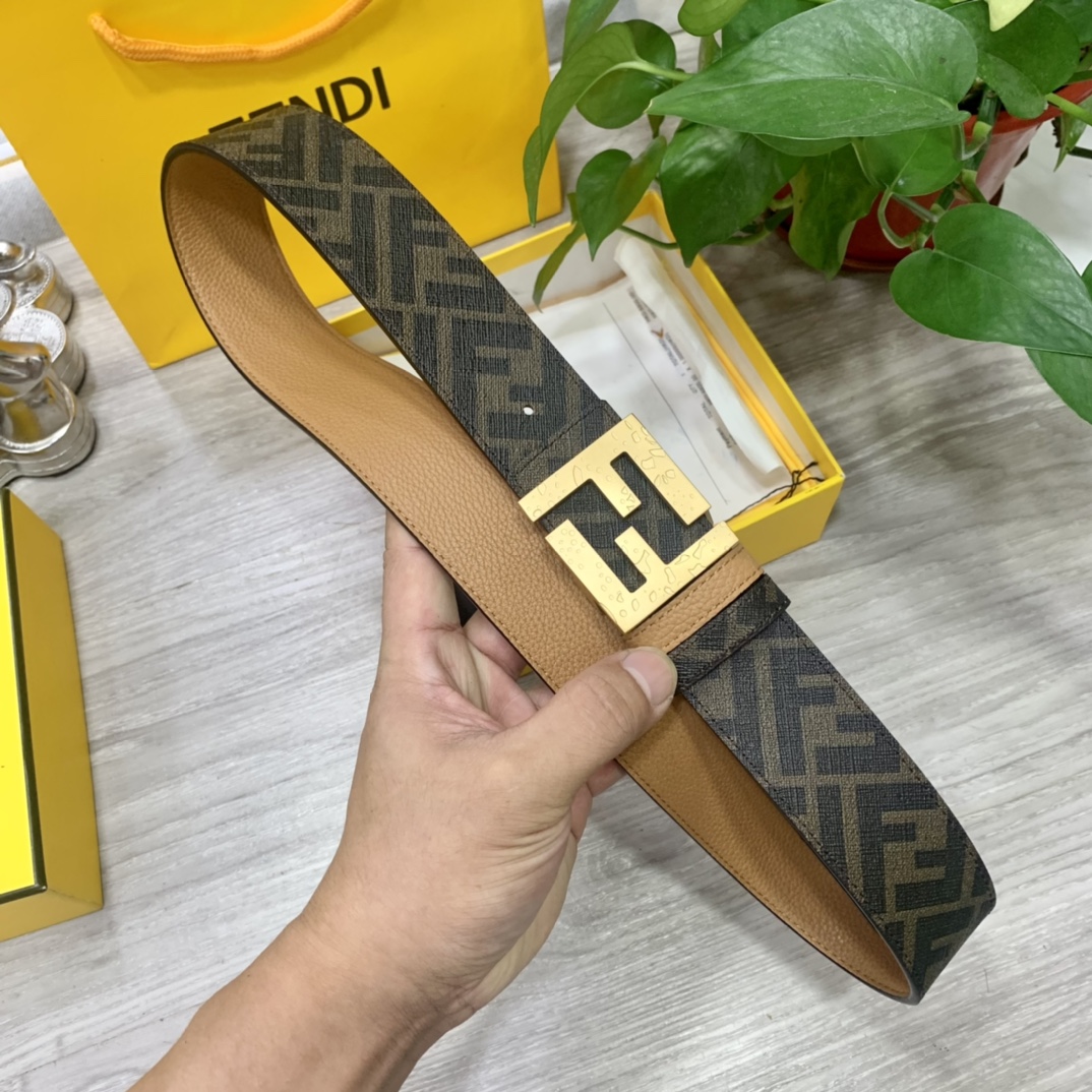 Fendi Leather Belts 1:1 Mirror Version