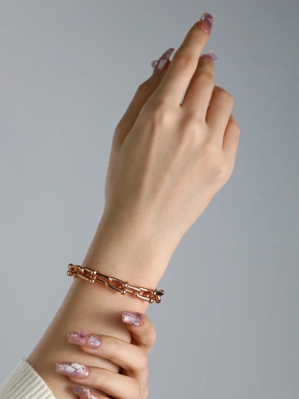 Tiffany Bracelet Replica, Link Bracelet, White Gold& Gold& Rose Gold