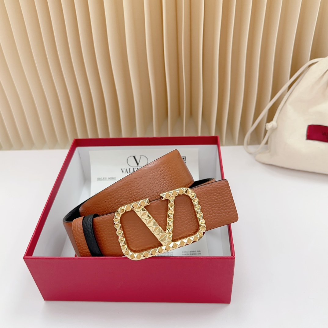 Valentino Leather Belts 1:1 Mirror Version