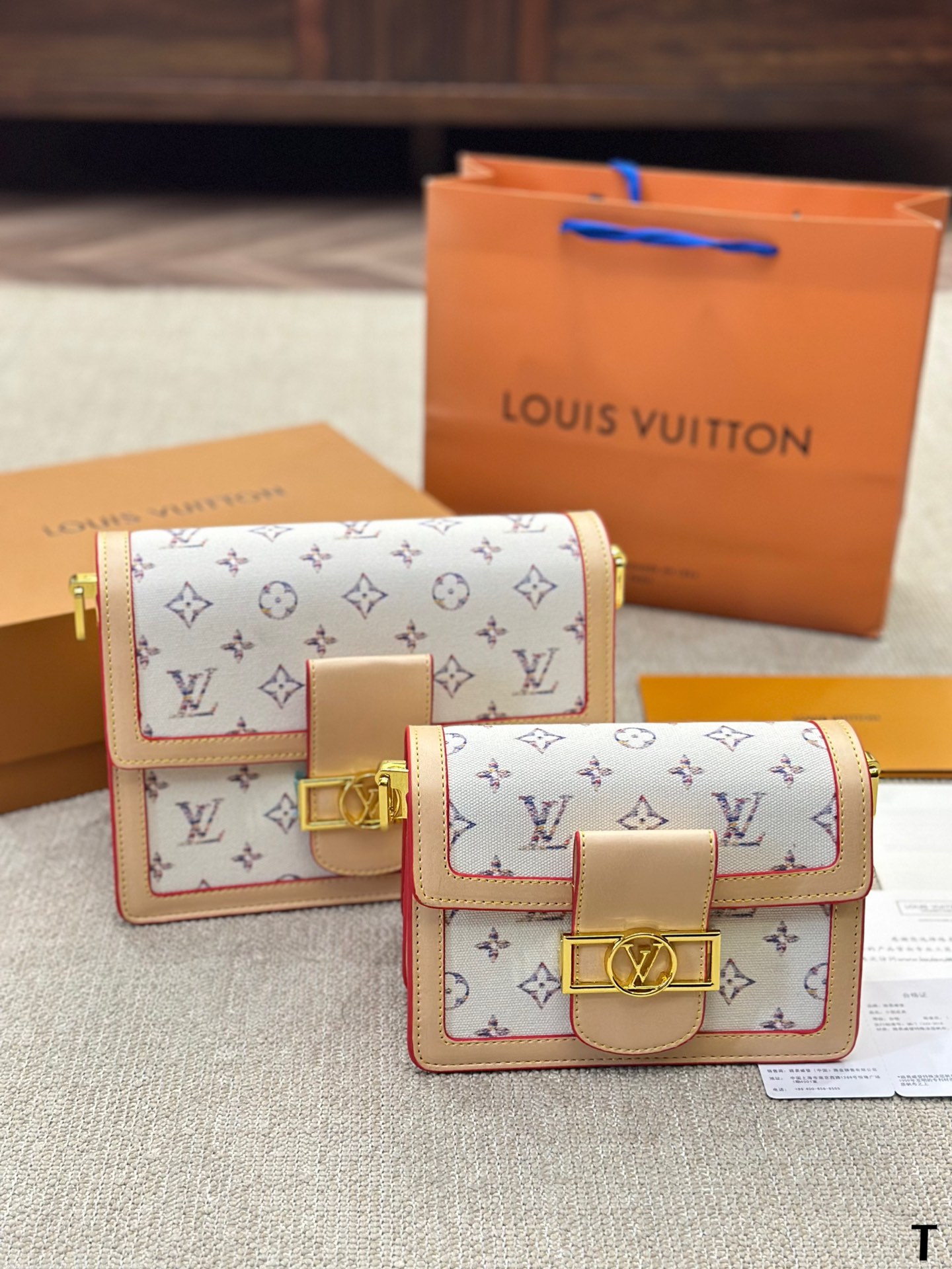 Louis Vuitton LV Dauphine Denim Mini&Small Shoulder Bag (Replica)
