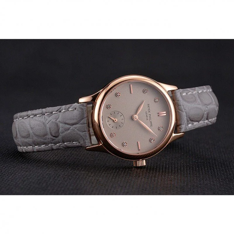Calatrava Silver & Diamond Dial 28 mm, Rose Gold Plated