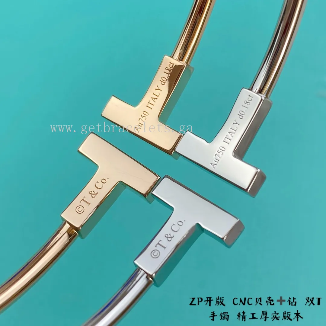 Tiffany T Diamond and Turquoise/Mother-of-pearl Wire Bracelet