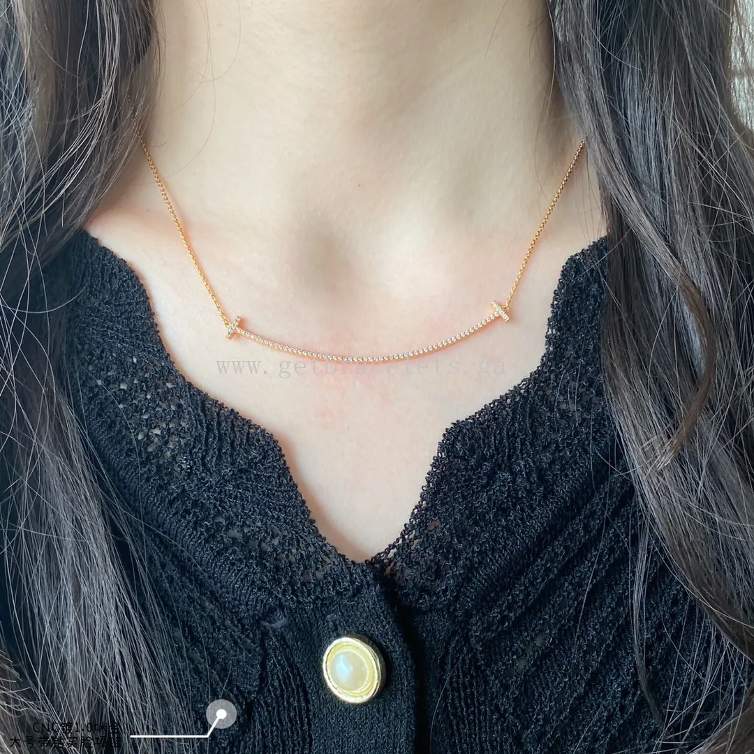 Tiffany T Large Smile Pendant With Diamonds Yellow Gold/Rose Gold/White Gold