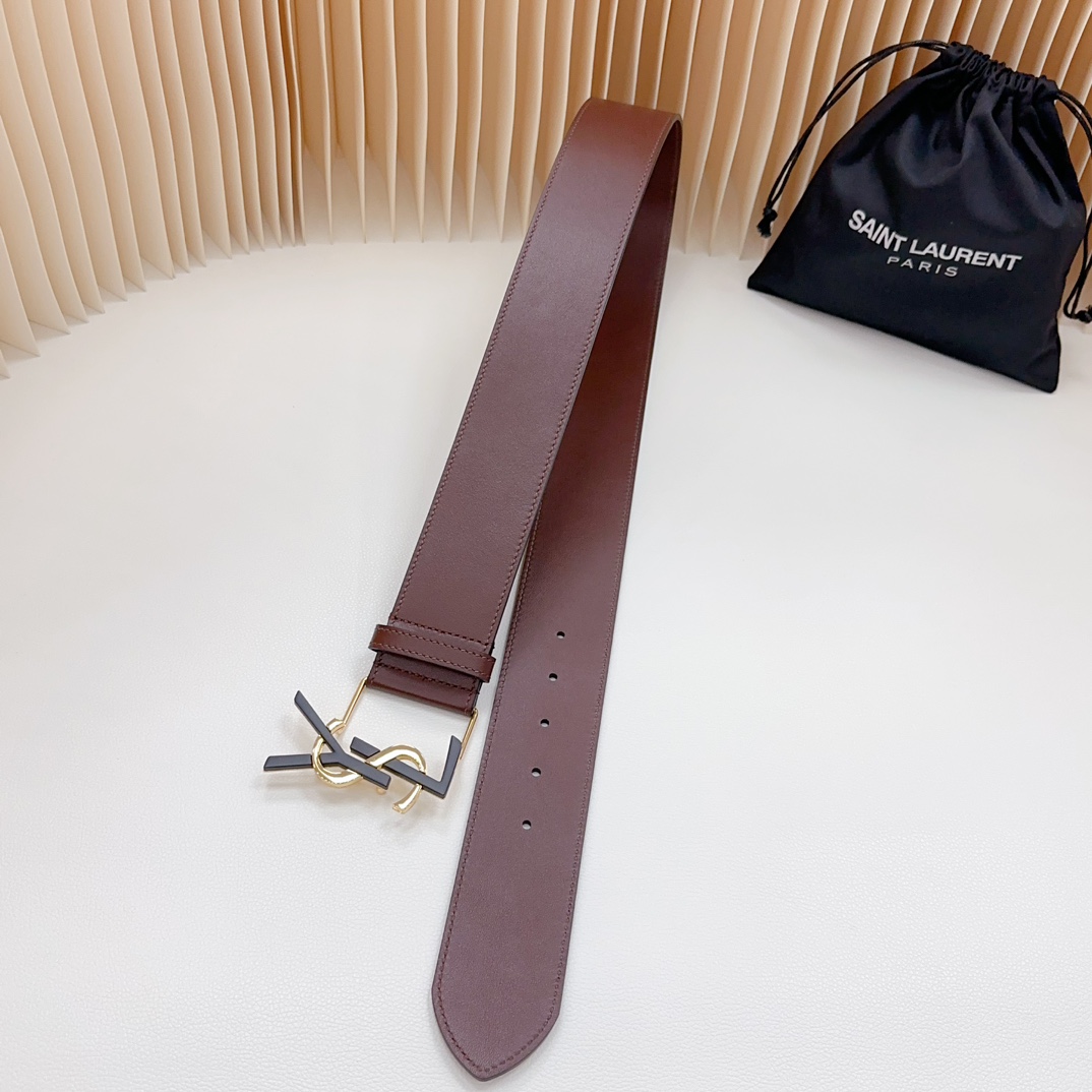 YSL Saint Laurent Leather Belts 1:1 Mirror Version