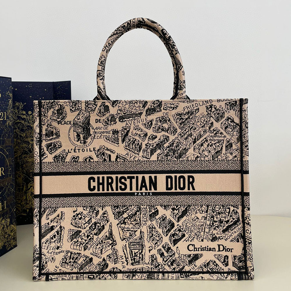 DIOR Book Tote Paris Map Bags(Replica)