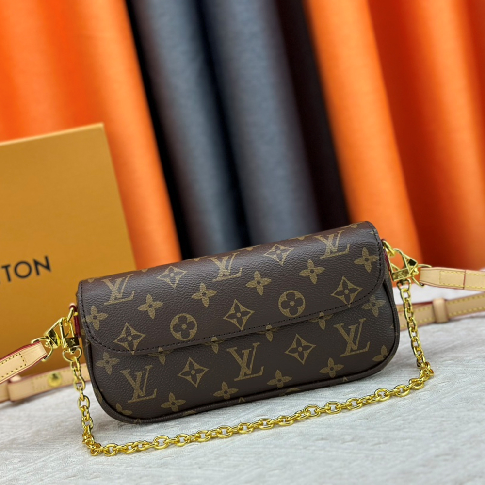 Louis Vuitton LV Leather Baguette Shoulder Bag Handbag M82210&M81911 (Replica)