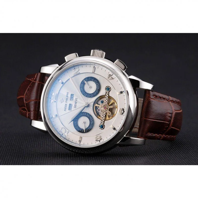 Perpetual Calendar Tourbillon Dial White 44 mm, Stainless Steel