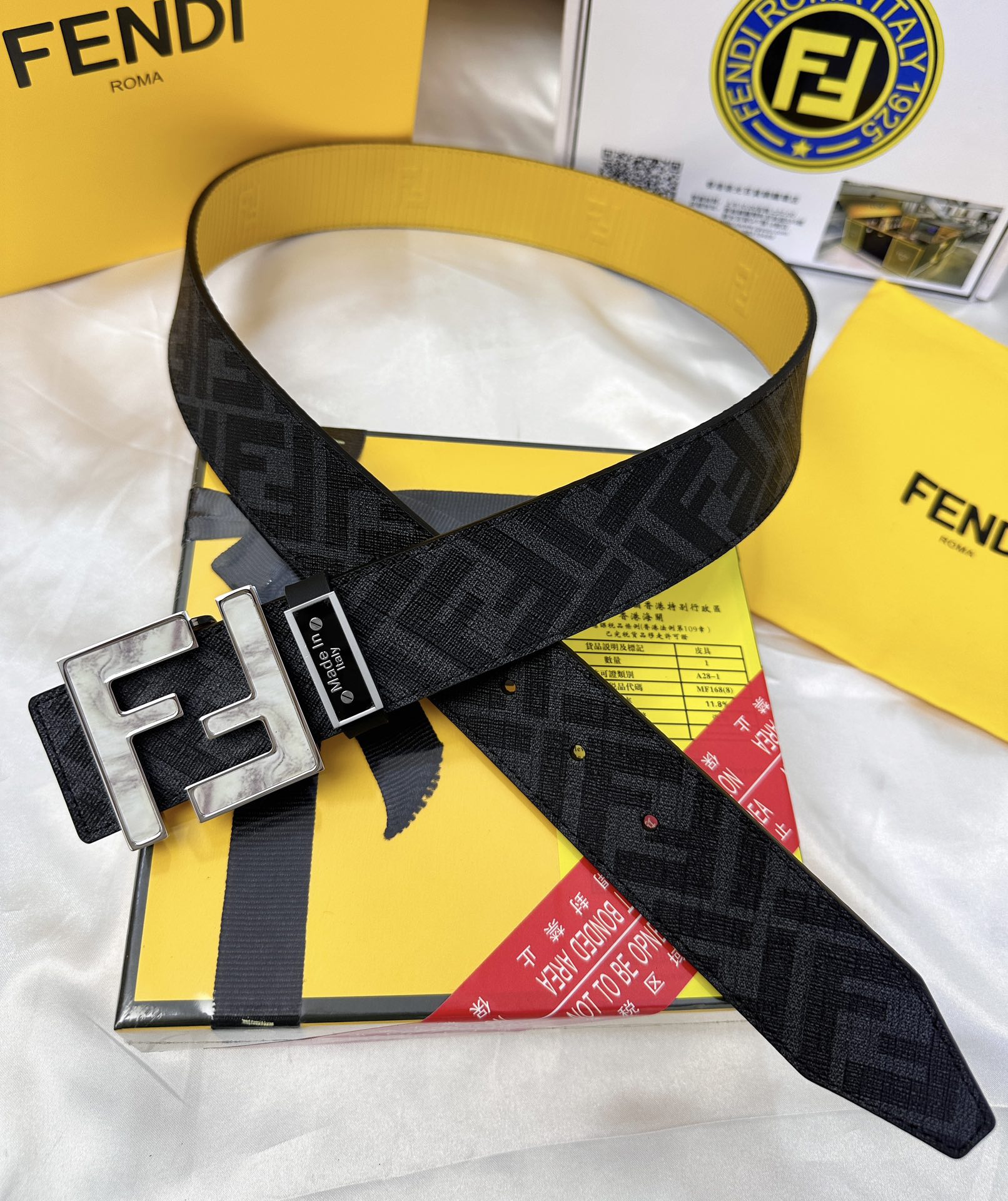 Fendi Leather Belts 1:1 Mirror Version