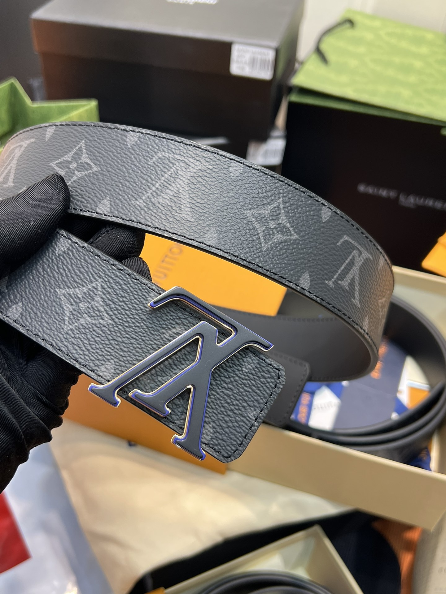 Louis Vuitton LV Leather Belts 1:1 Mirror Version