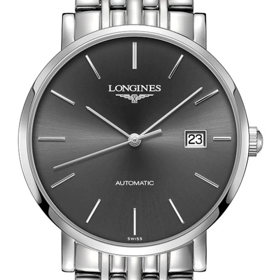 Elegant 39MM Automatic Grey Dial Stainless Steel Watch L49104726