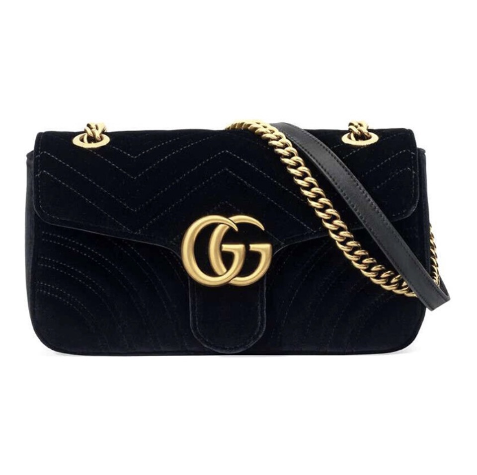 Gucci GG Marmont Velvet Small Shoulder Bag Handbag(Replica)
