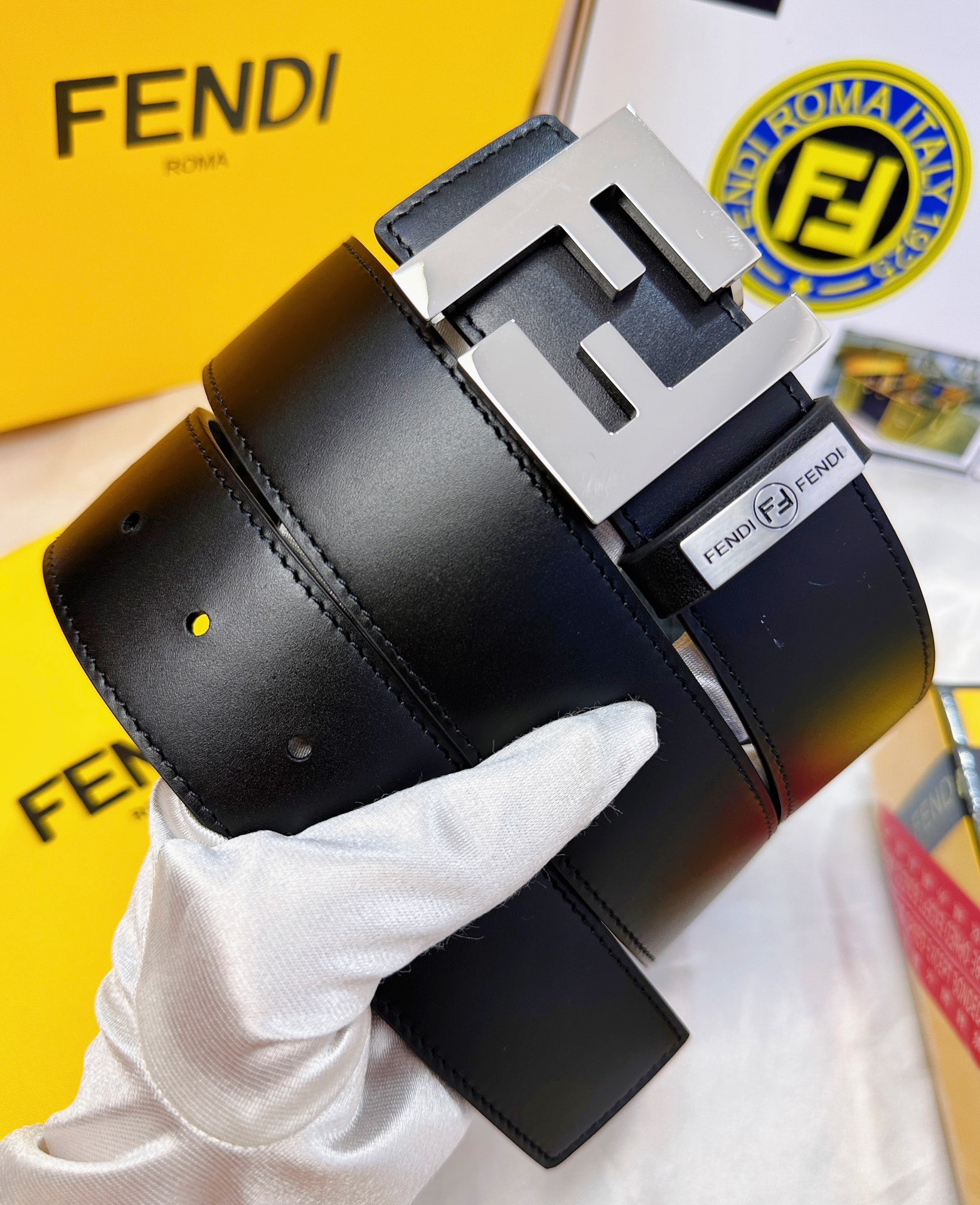 Fendi Leather Belts 1:1 Mirror Version