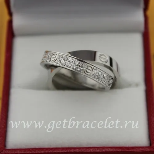 Copy Cartier LOVE Ring White Gold Diamonds