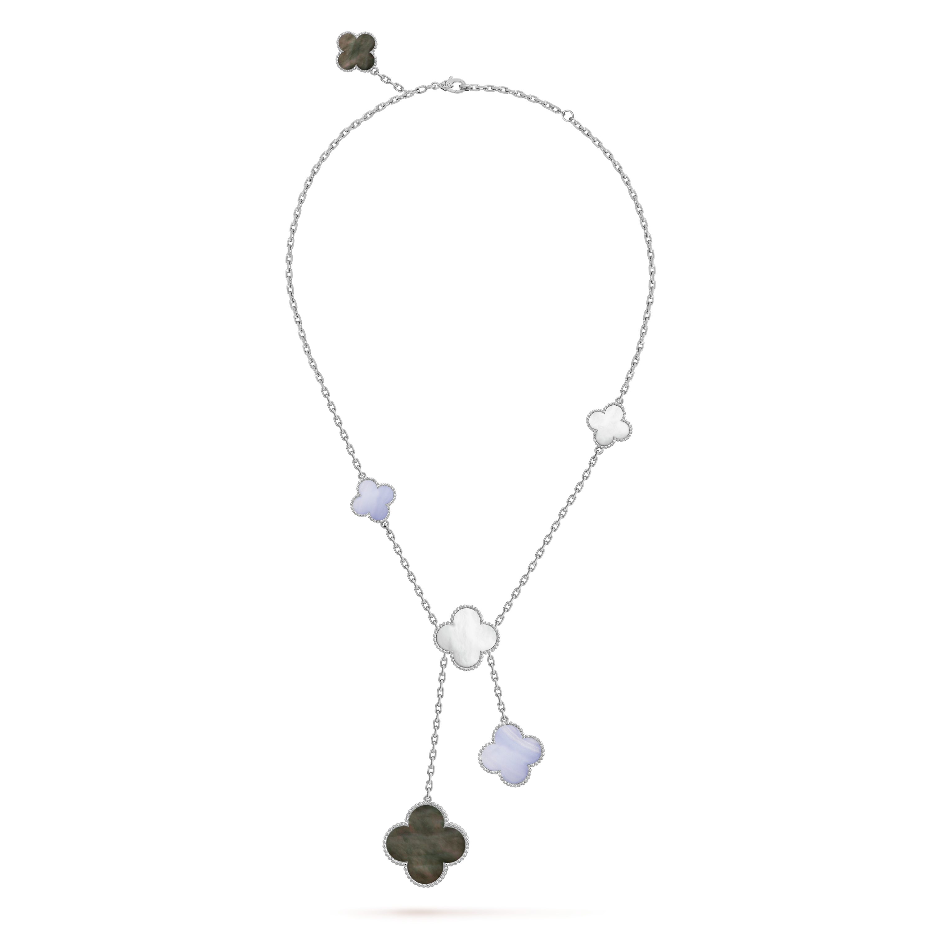 Van Cleef & Arpels Six Flowers Clover Necklace, Magic Alhambra necklace, 6 motifs