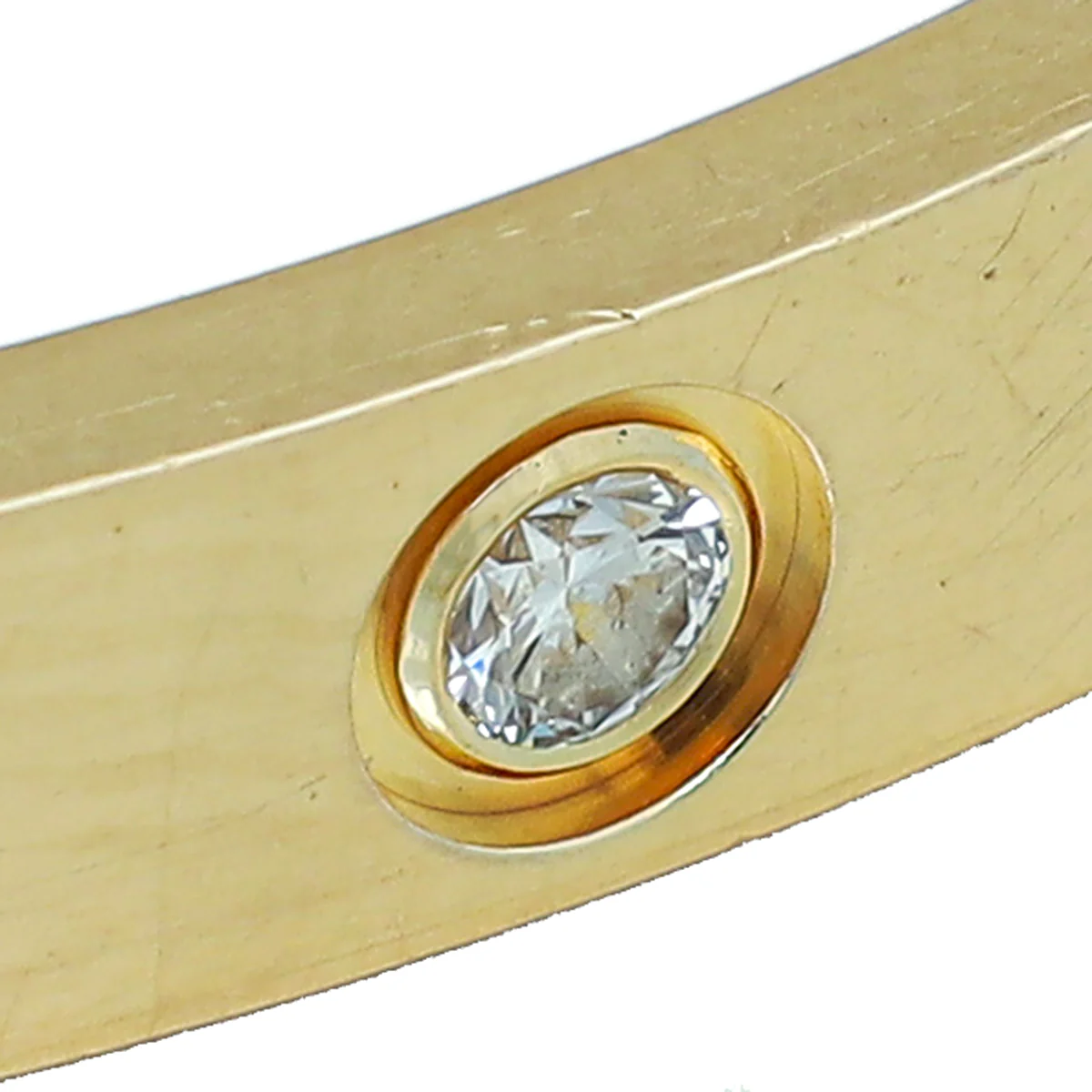 Cartier 18K Yellow Gold 10 Diamonds Love Bracelet 17