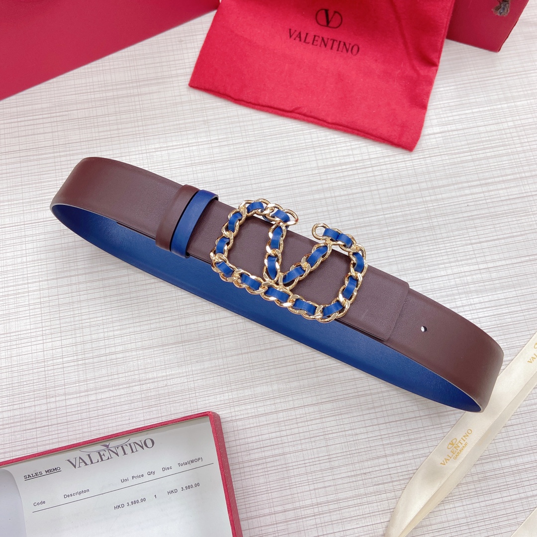 Valentino Leather Belts 1:1 Mirror Version