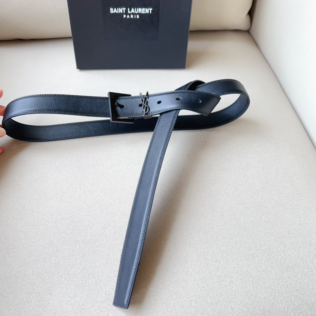 YSL Saint Laurent Leather Belts 1:1 Mirror Version