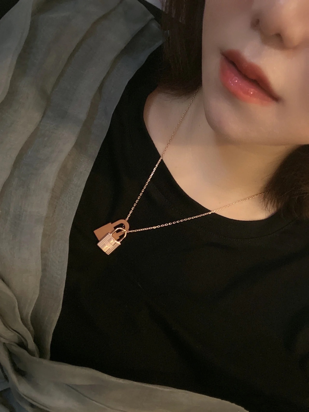 Hermes Double Lock Necklace