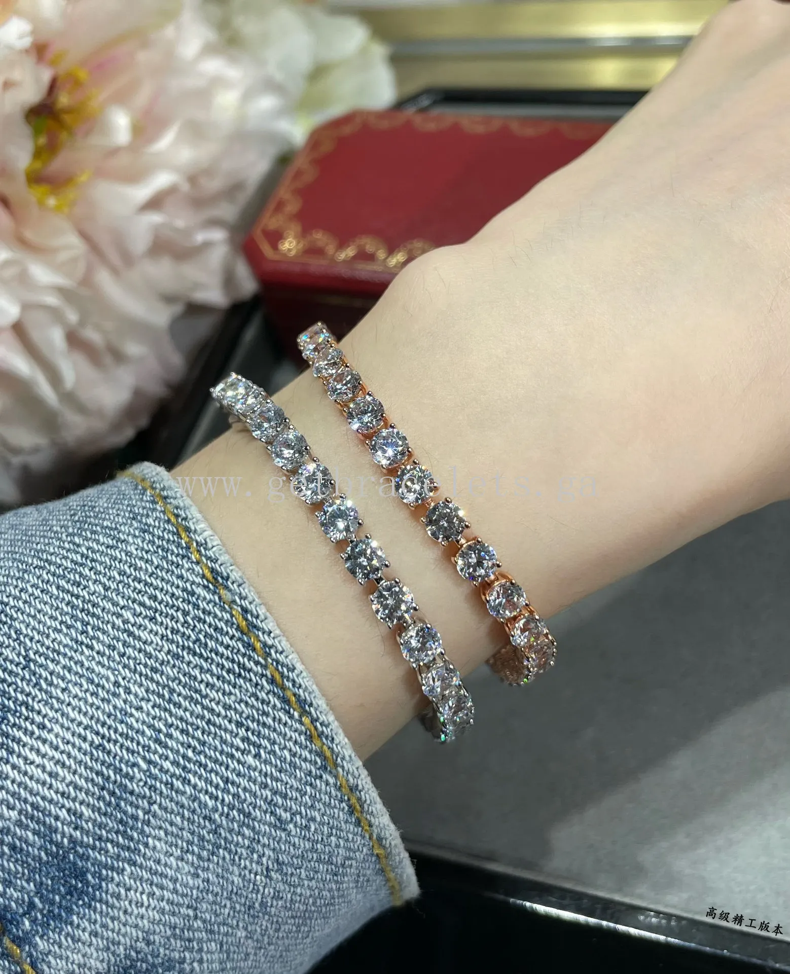 Cartier Essential Lines Diamonds Bracelet Rose Gold/White Gold