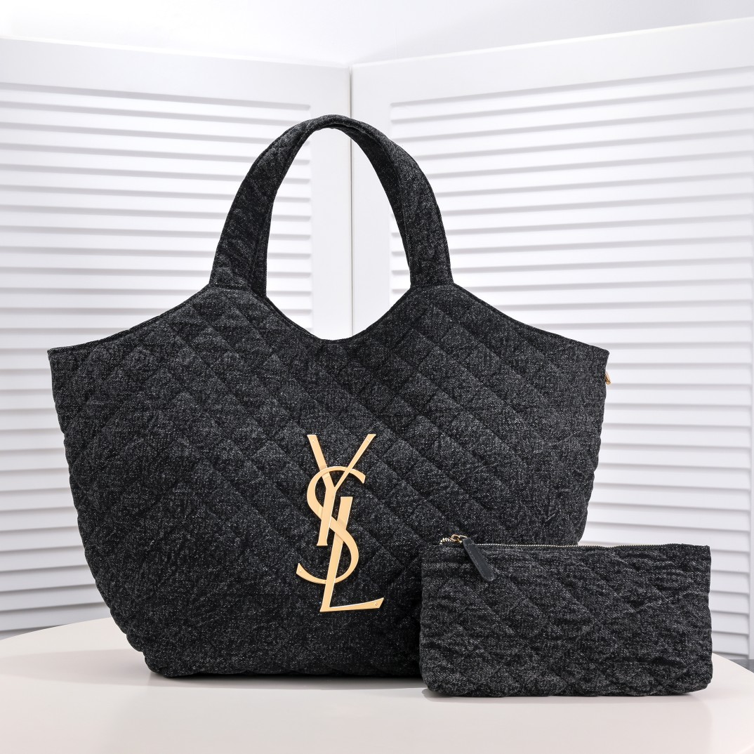 Saint Laurent YSL Icar Maxi Shopping Bag In Quilted  Shoulder Bag Handbag