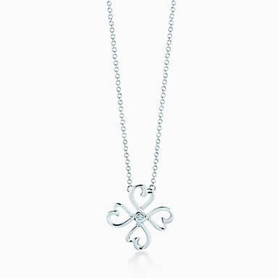 Fake Tiffany & Co. Paloma Picasso Loving Heart Pendant Sterling Silver Chain Necklace Couple Style 34506116/34506124