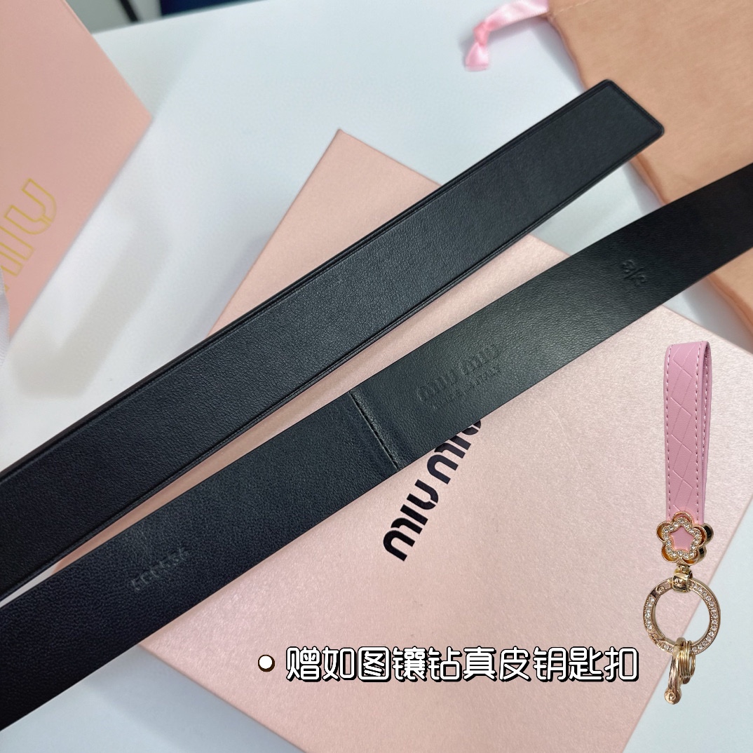 MiuMiu Leather Belts 1:1 Mirror Version