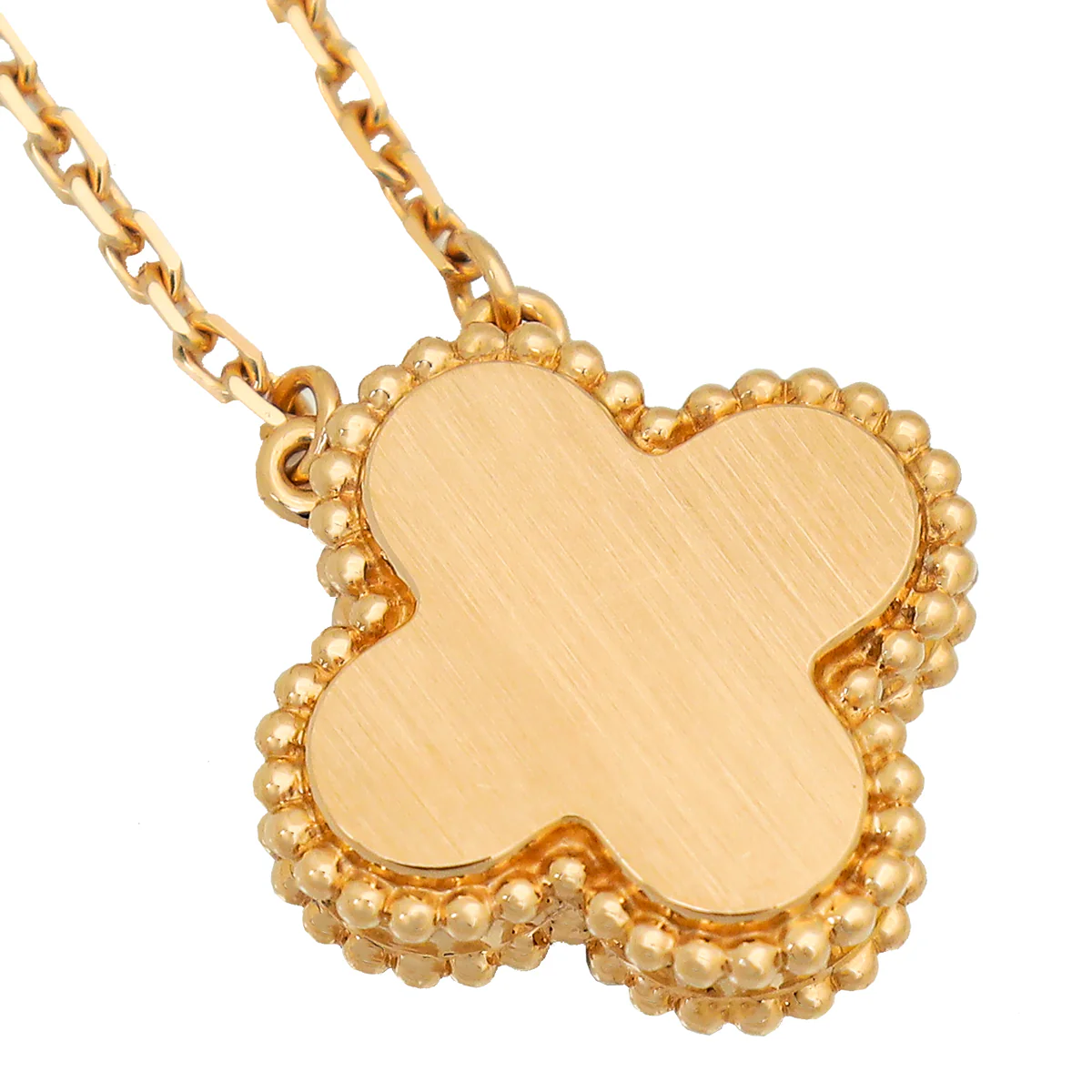 Van Cleef & Arpels 18K Rose Gold Diamond Silver Obsidian Holiday Pendant Necklace