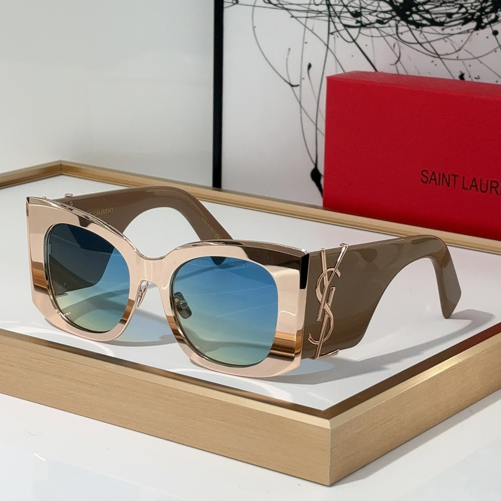 Saint Laurent YSL Logo Embellished Sunglasses Top Quality（Replica）