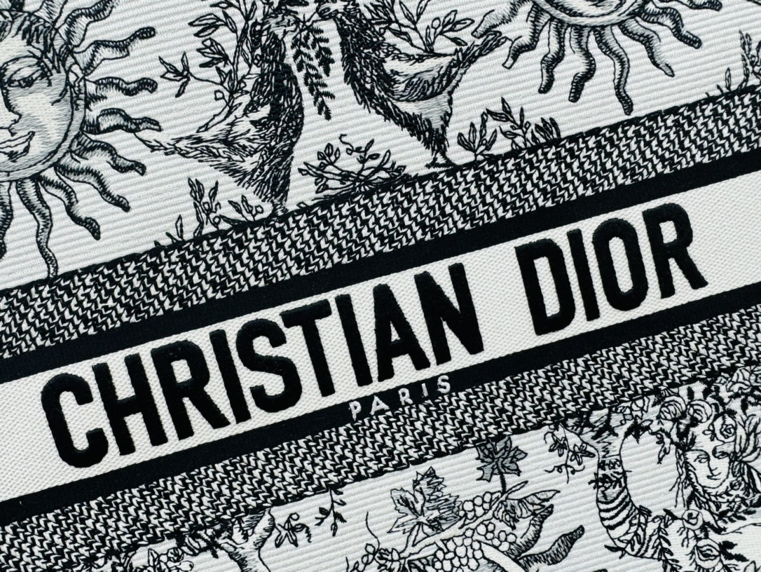 Dior Book Tote Embroider Large Shoulder Bag Handbag