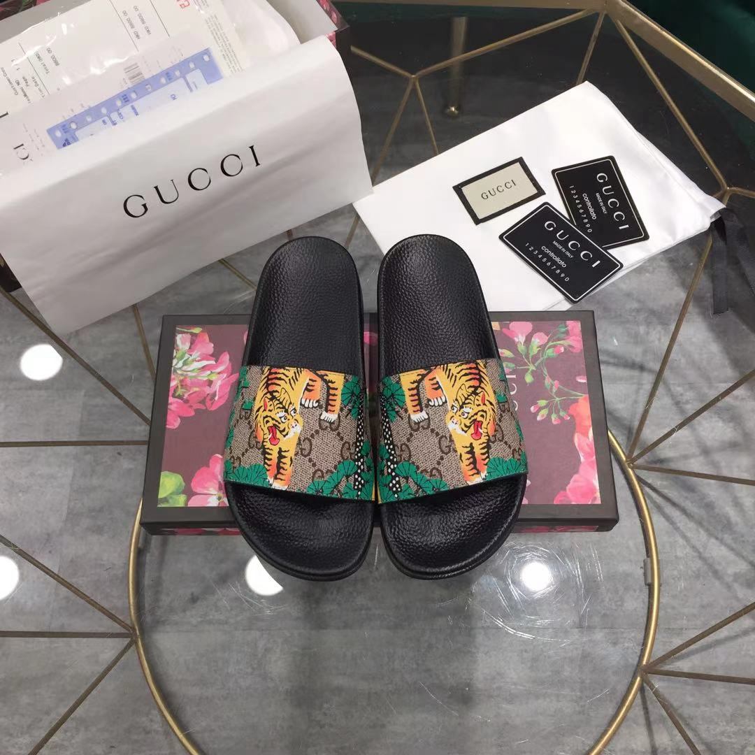 Gucci GG Blooms Supreme Floral Slide Sandal 408508 (Replica)