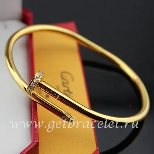 Fake Cartier Juste Un Clou Bracelet Yellow Gold Diamonds
