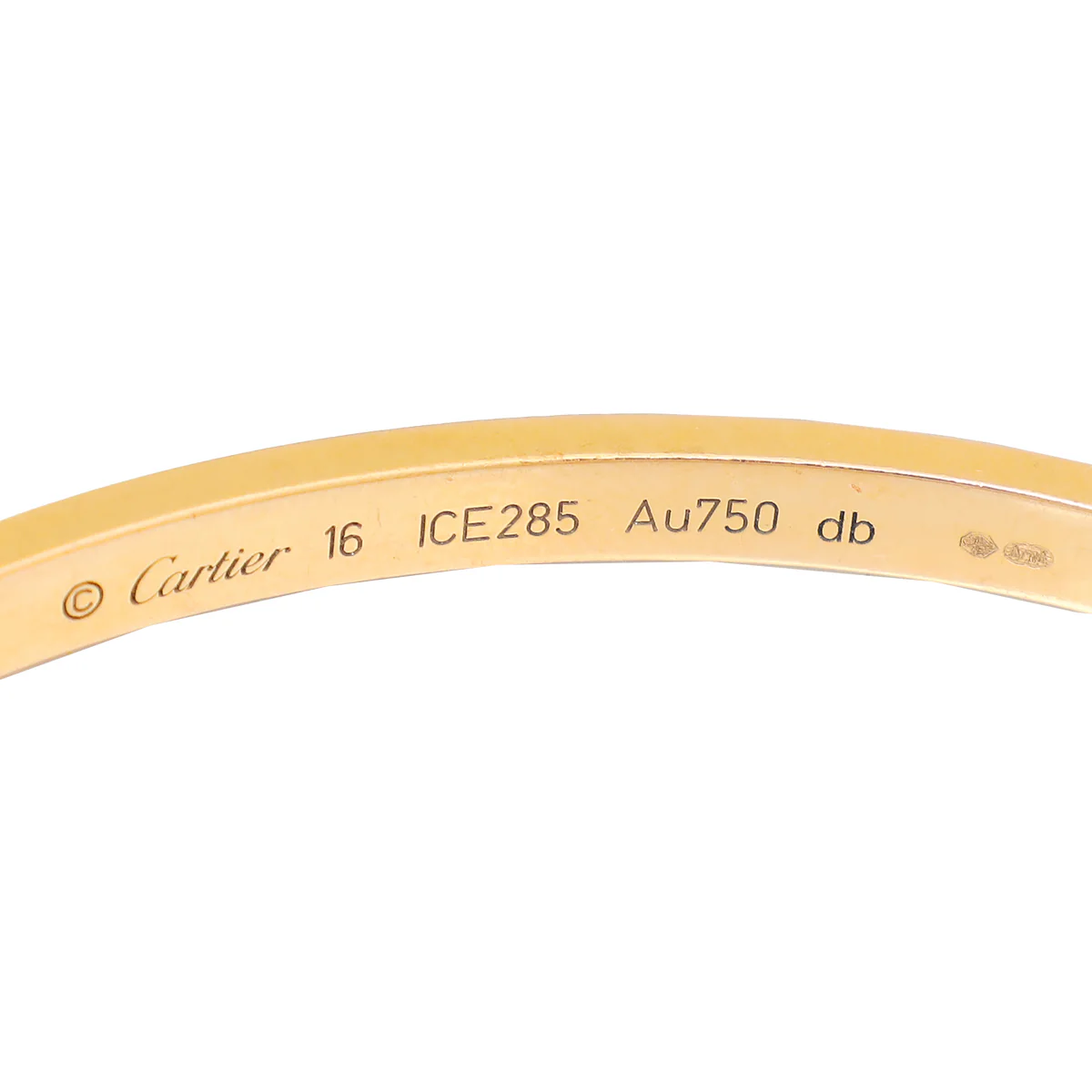 Cartier 18K Rose Gold Love Small Model Bracelet 16