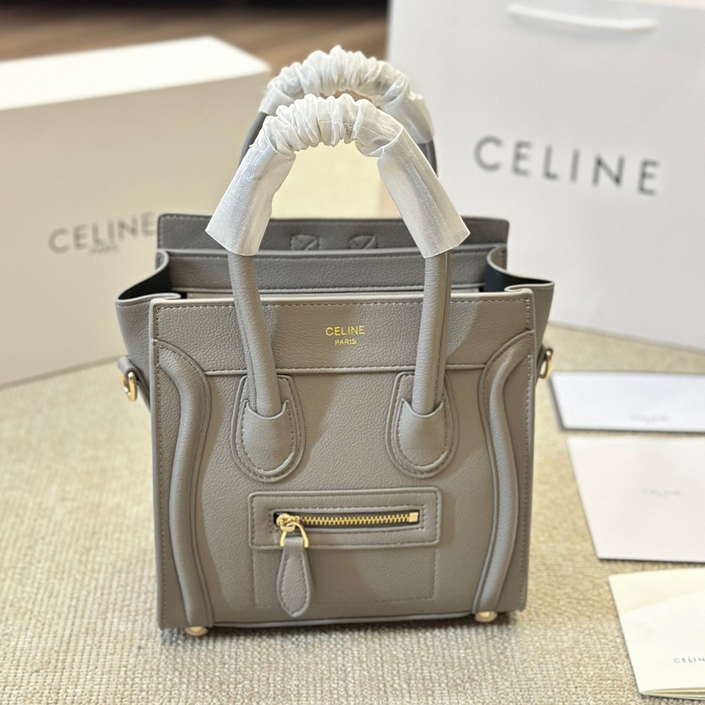 Celine Luggage Smiley leather handbag crossbody bag  (Replica)