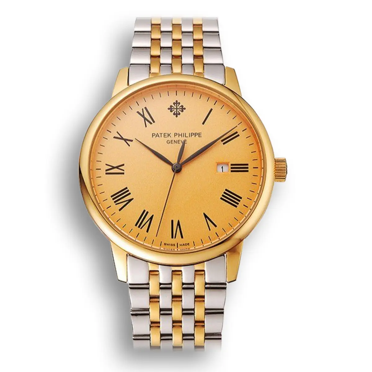 Calatrava Dial Gold 40 mm, Steel & Yellow Gold