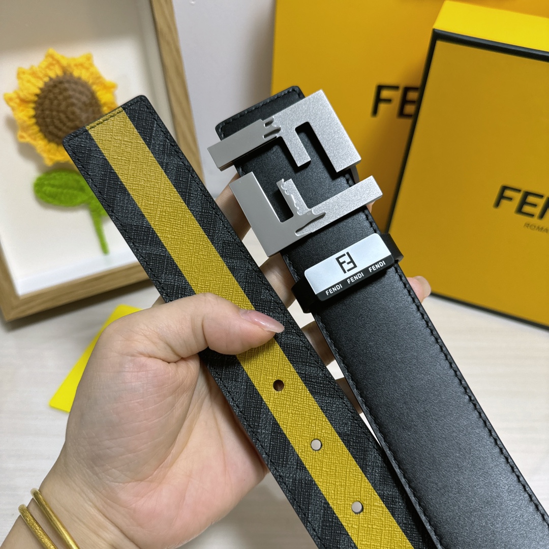 Fendi Leather Belts 1:1 Mirror Version