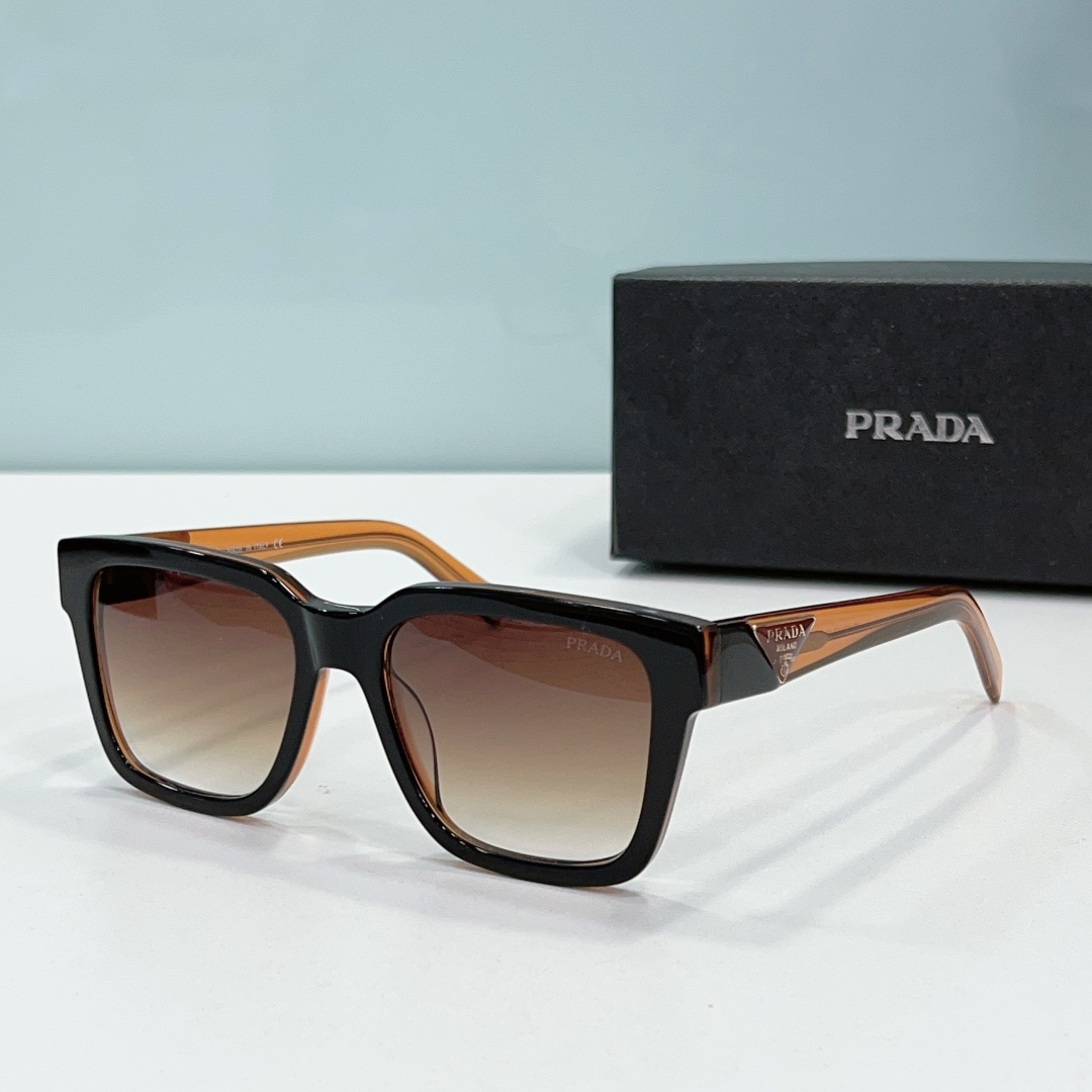 Prada  Mirror leg Stereoscopic Sign  sunglasses Top quality （Replica）