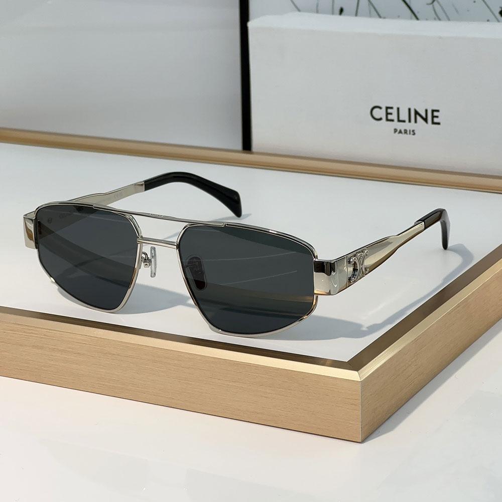 Celine  Metal logo Pattern  sunglasses Top quality （Replica）