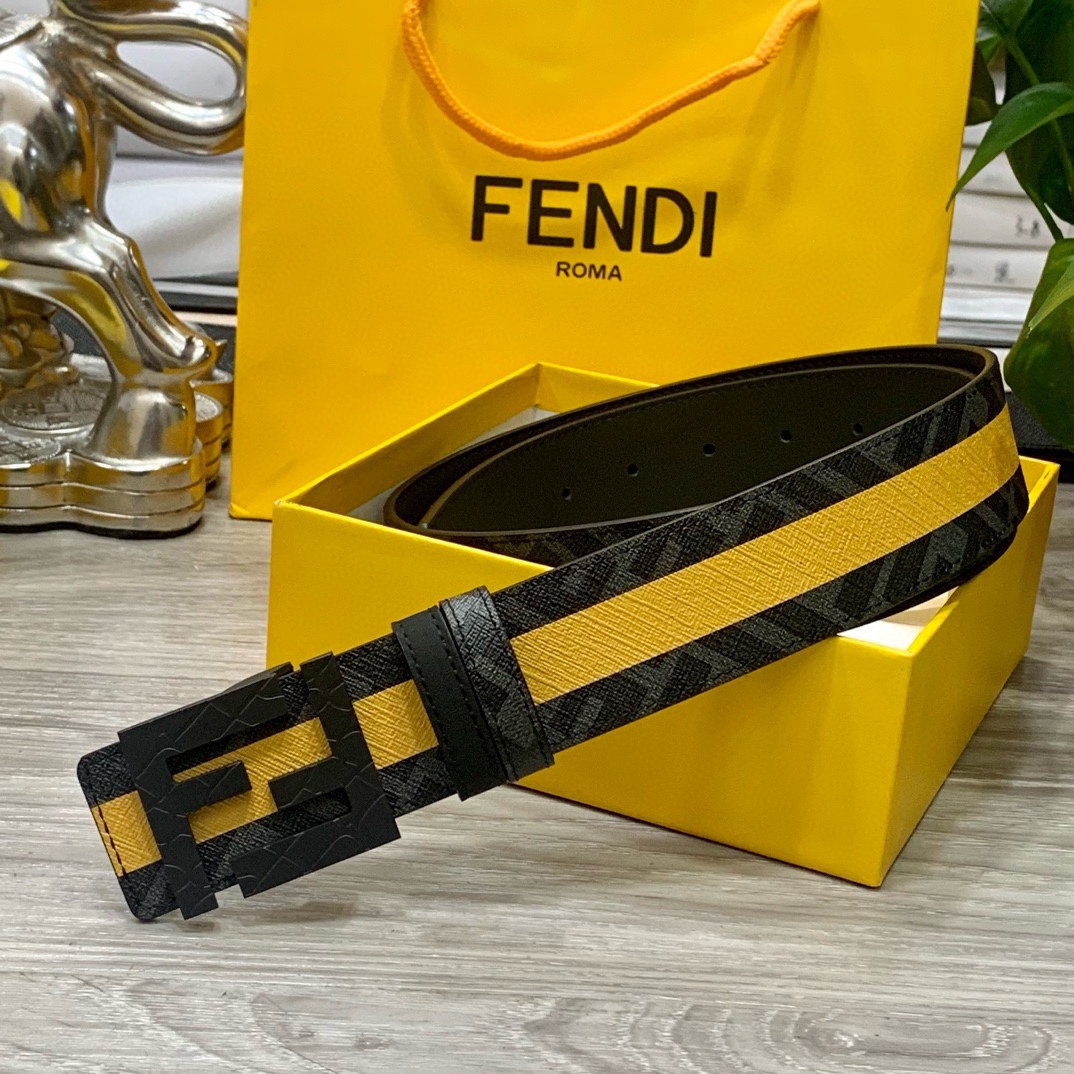 Fendi Leather Belts 1:1 Mirror Version