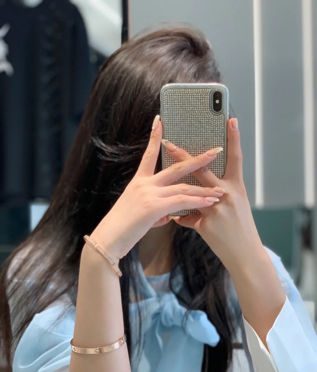 Cartier Four Diamonds Love Bracelet & Narrow Full Diamond Bracelet