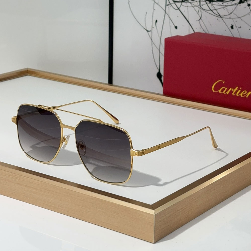 Cartier  Slim Metal Frame sunglasses Top quality （Replica）