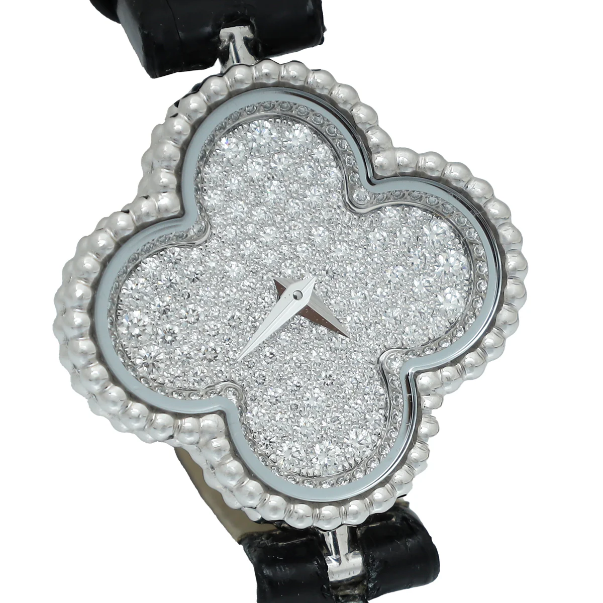 Van Cleef & Arpels 18K White Gold Diamond Sweet Alhambra Watch