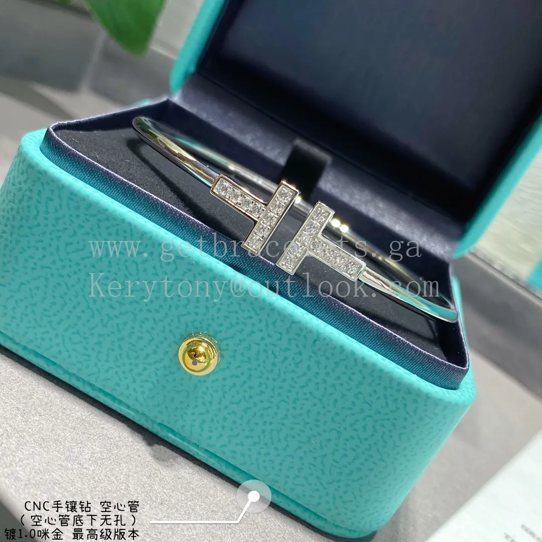 Tiffany Diamond Wire Braceletin White Gold/Yellow Gold/Rose Gold