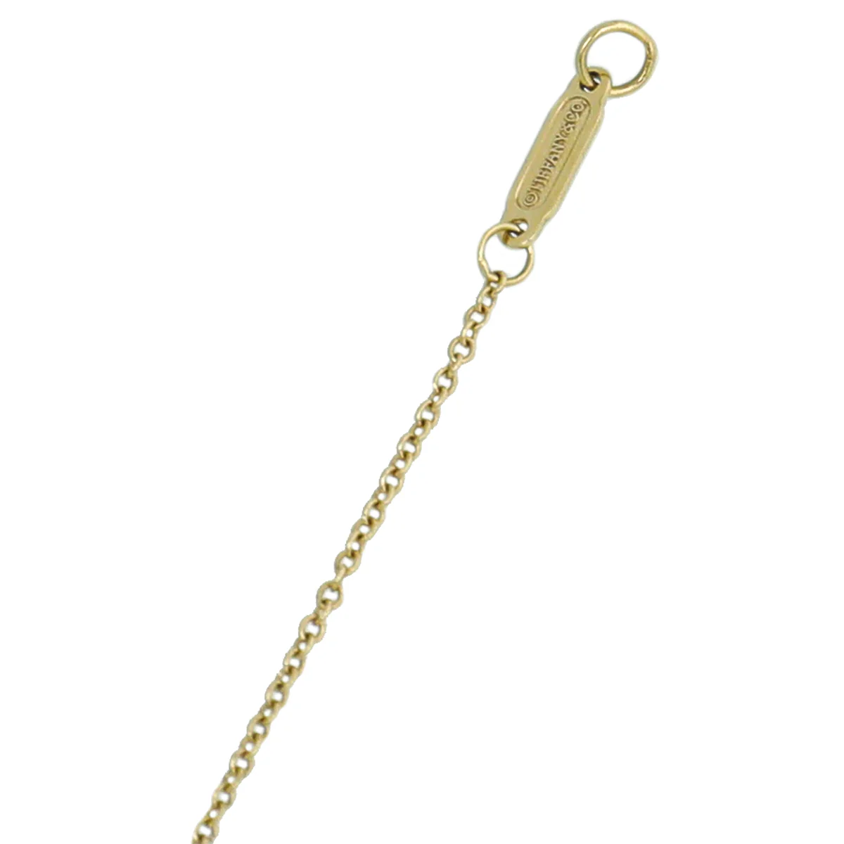 Tiffany & Co 18K Yellow Gold Heart Key Pendant Necklace