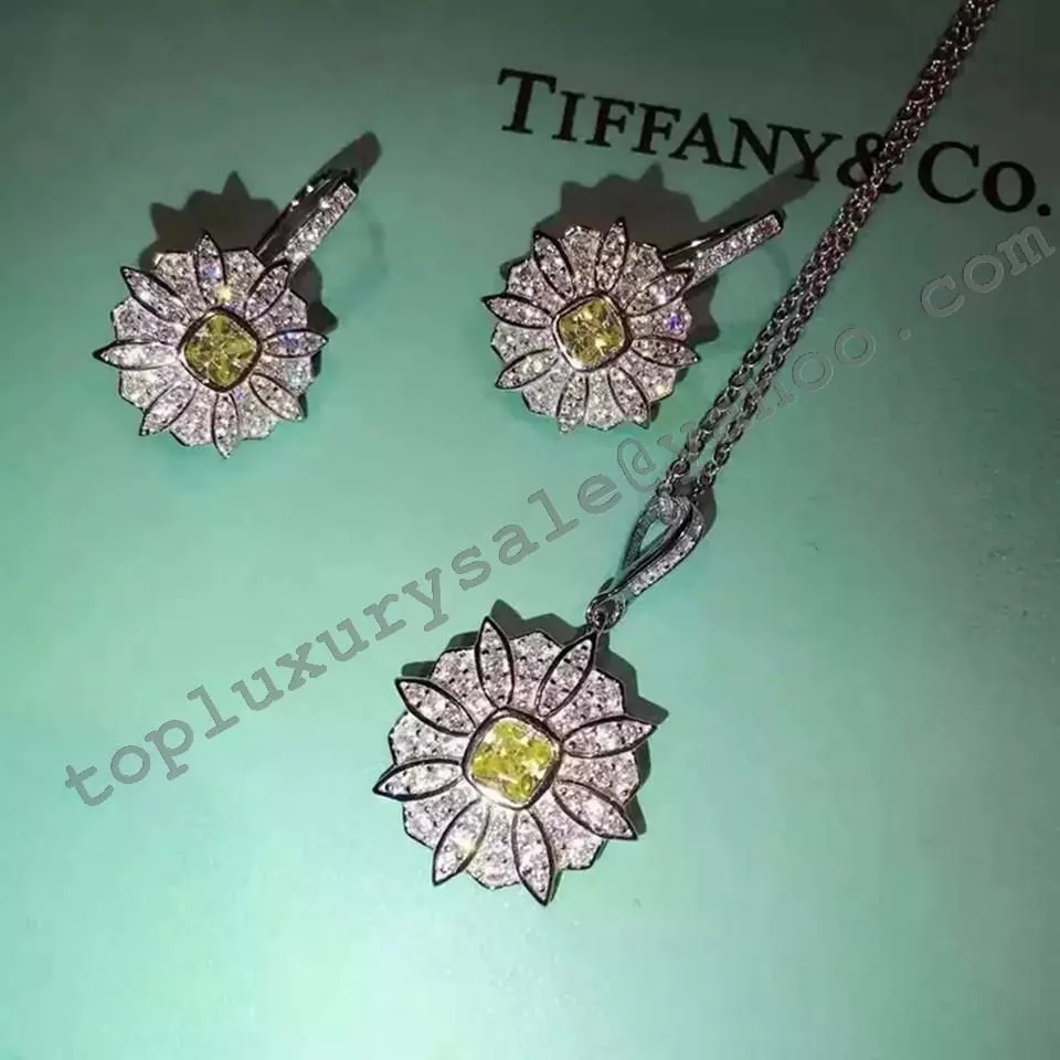 Tiffany & Co. Schlumberger Daisy Drop Earrings Yellow Lady Jewelry 30828364