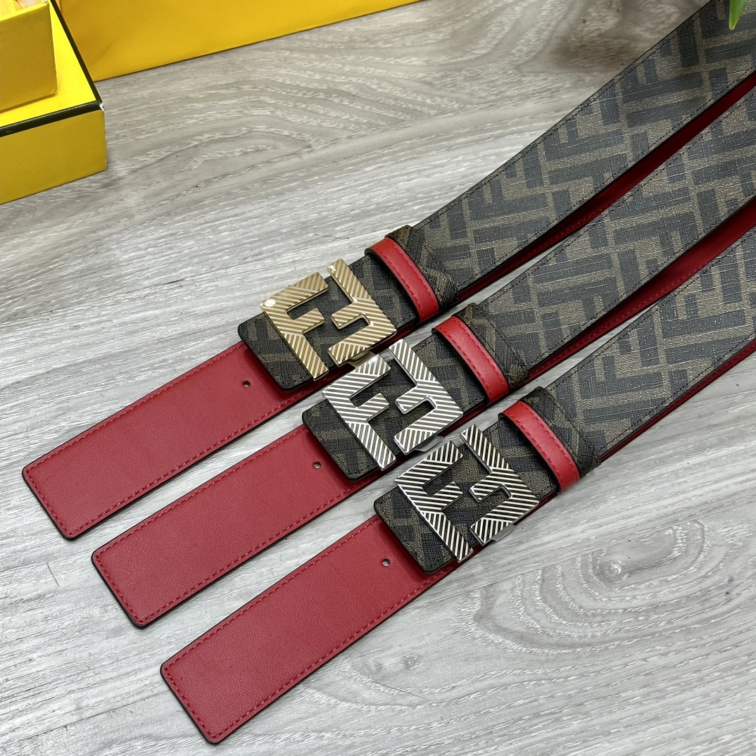 Fendi Leather Belts 1:1 Mirror Version