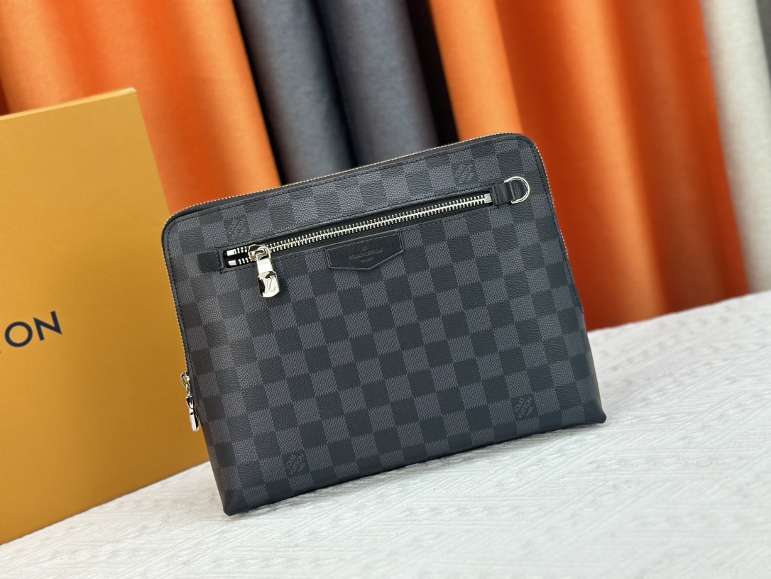 Louis Vuitton Pochette Jour Monogram Eclipse M82080 Clutch Bag Handbag