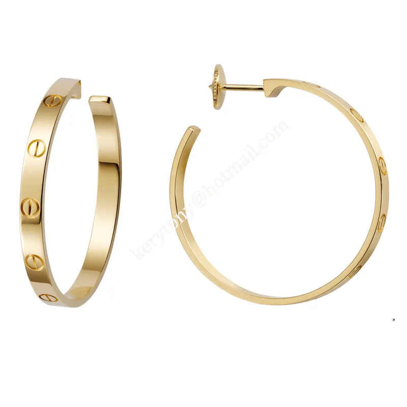 New Authentic Cartier Love Clip Large Earrings Yellow Gold/Rose Gold/White Gold B8028200 Christmas Gifts