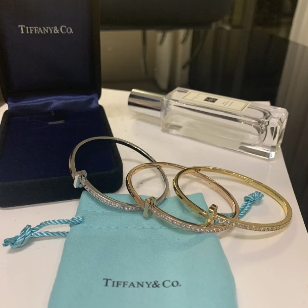 TOP Tiffany Female Tiffany T1 Unilateral Diamonds Fine Jewellery England Sale White Gold/Yellow Gold/Rose Gold